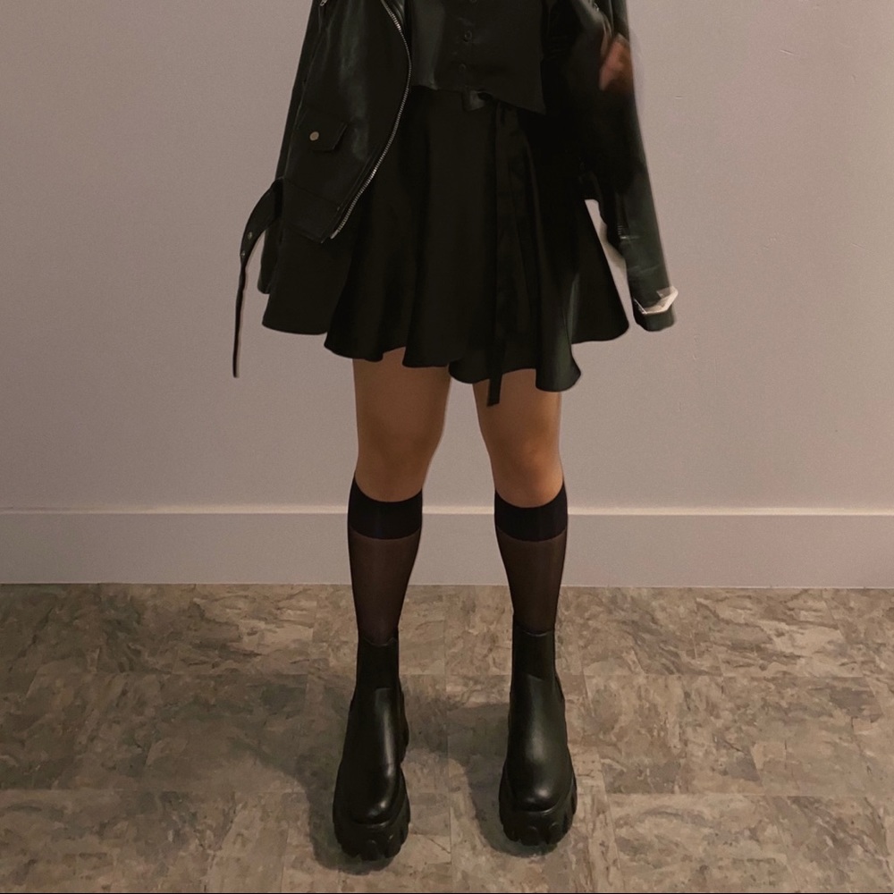 BRAND NEW Black Chunky Ankle Boots